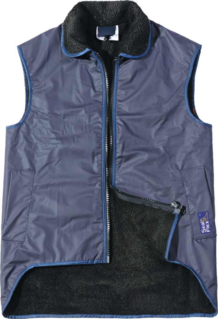 Gilet in pile SealFlex. Protezione superiore in caso di maltempo. Fodera spessa in pile di poliestere. Materiale leggero, traspirante e confortevole di alta qualità. Gilet in pile con tasche esterne e interne. Abbigliamento antipioggia idrorepellente.